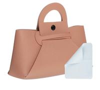 sourcing map Soft Glasses Case for Women, Portable Glasses Bag with Handle, Leather Sunglasses Case with Cleaning Cloth Suitable for Men and Women Sunglasses (Pink)