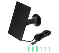 sourcing map Solar Panel for Ring Camera, 2W 6V USB Solar Panel Charger with 6ft Type-C Port Cable 360°Adjustable Wall Mount for Security Outdoor Bird Feeder, IP65 Waterproof, Poly, Black
