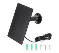 sourcing map Solar Panel for Ring Camera, 4W 6V USB Solar Panel Charger with 6ft Type-C Port Cable 360°Adjustable Wall Mount for Security Outdoor Bird Feeder, IP65 Waterproof, Poly, Black