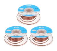 sourcing map Solder Wick Braid No-Clean Desoldering Wick Braid 0.04 Inch Width 5 Feet Length for Remove The Solder Electrical Components 3 Pack