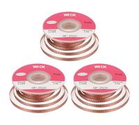 sourcing map Solder Wick Braid No-Clean Desoldering Wick Braid 0.1 Inch Width 10 Feet Length for Remove The Solder Electrical Components 3 Pack
