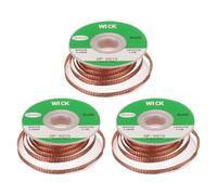sourcing map Solder Wick Braid No-Clean Desoldering Wick Braid 0.12 Inch Width 5 Feet Length for Remove The Solder Electrical Components 3 Pack