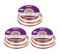 sourcing map Solder Wick Braid No-Clean Desoldering Wick Braid 0.14 Inch Width 10 Feet Length for Remove The Solder Electrical Components 3 Pack