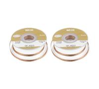 sourcing map Solder Wick Braid No-Clean Desoldering Wick Braid 0.16 Inch Width 5 Feet Length for Remove The Solder Electrical Components 2 Pack