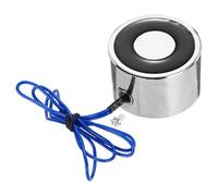 sourcing map Solenoid Electromagnet DC 12V 3.5W 77LB/35Kg Round Electric Magnet Electric Lifting Magnet 40x25mm for Automation Equipment