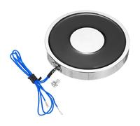 sourcing map Solenoid Electromagnet DC 12V 9.5W 55LB/25Kg Round Electric Magnet Electric Lifting Magnet 70x10mm for Automation Equipment