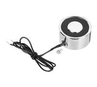 sourcing map Solenoid Electromagnet DC 24V 3.5W 44LB/20Kg Round Electric Magnet Electric Lifting Magnet 34x18mm for Automation Equipment