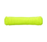 sourcing map Solid Braid Nylon Rope 1/4 Inch 50 ft Multipurpose Polypropylene Utility Rope Cord Line for Camping Flag Pole Knot, Yellow