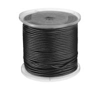 sourcing map Solid Braid Nylon Rope 1/4 Inch 500 ft Multipurpose Polypropylene Utility Rope Cord Line for Camping Flag Pole Knot, Black