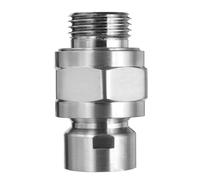 Sourcing Map Solid Brass Shower Arm Extension Swivel Ball Adapter, Silver, Universal Shower Connector, 1 Setting, Includes Adapter & 2 Gaskets, Brushed Finish