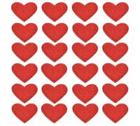 sourcing map Solid Bright Red Small Heart Patch Appliques Embroidered Patches Garment DIY Embellishments 2.6x2cm/1x0.8 Inch for Vest Clothes Backpacks Hats, DIY Crafts Caps, Pack of 24
