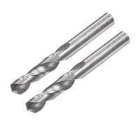 sourcing map Solid Carbide Drill Bits, 4.8mm C2/K20 Tungsten Carbide Jobber Drill Bits Straight Shank Drilling Tool for Stainless Steel Aluminum Iron Metal Plastic 2pcs