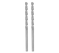 sourcing map Solid Carbide Twist Drill Bits 2mm, Metric Left Hand Spiral Flutes Straight Shank Tungsten Steel Drilling Tool for Stainless Steel Alloy Metal, 2pcs