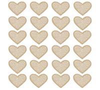sourcing map Solid Milky White Small Heart Patch Appliques Embroidered Patches Garment DIY Embellishments 2.6x2cm/1x0.8 Inch for Vest Clothes Backpacks Hats, DIY Crafts Caps, Pack of 24