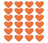 sourcing map Solid Orange Small Heart Patch Appliques Embroidered Patches Garment DIY Embellishments 2.6x2cm/1x0.8 Inch for Vest Clothes Backpacks Hats, DIY Crafts Caps, Pack of 24