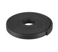 sourcing map Solid Rectangle Rubber Seal Strip 15mm W 3mm T 5 Meter L Black