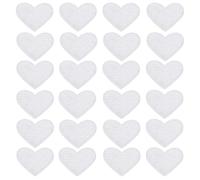 sourcing map Solid White Small Heart Patch Appliques Embroidered Patches Garment DIY Embellishments 2.6x2cm/1x0.8 Inch for Vest Clothes Backpacks Hats, DIY Crafts Caps, Pack of 24