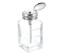 sourcing map Solvent Alcohol Dispensers 180ml(6.1oz) Conical Push Down Liquid Dispenser Pump Bottle Sprinkler Head with Stainless Steel Tube and Copper Core for Alcohol Solution