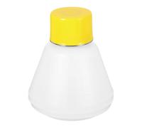 sourcing map Solvent Alcohol Dispensers 180ml(6.1oz) Conical Push Down Liquid Dispenser Pump Bottle with Plastic Lid and and Aluminum Core for Alcohol Solution, White