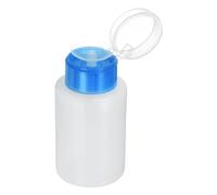 sourcing map Solvent Alcohol Dispensers 180ml(6.1oz) Straight Push Down Liquid Dispenser Pump with Sealing Stainless Steel Lid for Acetone Solution, Blue