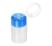 sourcing map Solvent Alcohol Dispensers 60ml(2oz) Push Down Liquid Dispenser Pump with Sealing Stainless Steel Lid for Acetone Solution, Blue