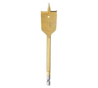 sourcing map Spade Drill Bit 1-1/8" Paddle Flat Bits Wood Hole Cutter with Quick Change 1/4 Inch Hex Shank for Woodworking Fiberglass, Gold Tone
