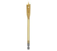 sourcing map Spade Drill Bit 1/2" Paddle Flat Bits Wood Hole Cutter with Quick Change 1/4 Inch Hex Shank for Woodworking Fiberglass, Gold Tone