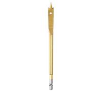 sourcing map Spade Drill Bit 3/8" Paddle Flat Bits Wood Hole Cutter with Quick Change 1/4 Inch Hex Shank for Woodworking Fiberglass, Gold Tone