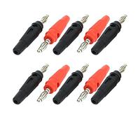 sourcing map Speaker 3mm Wire Cable Male Banana Adapter Connector 10Pcs Red Black