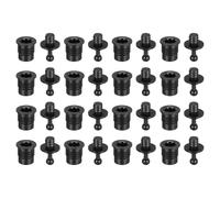 sourcing map Speaker Grill Guides Plastic Black Ball Socket Type Frame Box Body Fixing Snap Fastener Buckle 6mm x 10mm for Speaker Parts Accessories 16Pairs