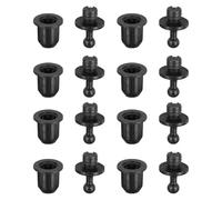 sourcing map Speaker Grill Guides Plastic Black Ball Socket Type Frame Box Body Fixing Snap Fastener Buckle 6.5mm x 10mm for Speaker Parts Accessories 8 Pairs
