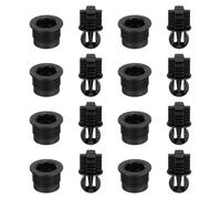 sourcing map Speaker Grill Guides Plastic Black Ball Socket Type Frame Box Body Fixing Snap Fastener Buckle 12mm x 15mm for Speaker Parts Accessories 8 Pairs