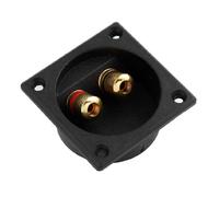 sourcing map Speaker Push Type Black Spring Binding Post Terminal Plate Black Shell