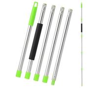 sourcing map Spin Mop Replacement Handle, 5 Section 76-to-184cm Easy Wring Mop Replacement Stick Screw Joint with Sponge Grip for Floor Ceiling Wall Clean, Green(Head & Base Not Included)