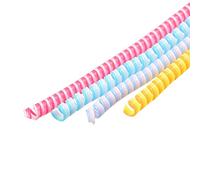 sourcing map Spiral Cable Protector for USB Cord Sleeve 4.6 Feet Each, Red,Purple,Yellow,Blue