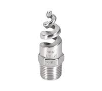 sourcing map Spiral Cone Atomization Nozzle, 1/2BSPT 316 Stainless Steel Sprinkler (Bright Silver)