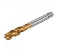 sourcing map Spiral Flute Taps, M12 x 1.75 + 0.03 Metric Titanium Coated Cobalt High Speed Steel Machine Thread Milling Screw Threading Tap