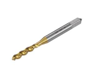 sourcing map Spiral Flute Thread Taps, 10-24 UNC 2B Screw Threading Tap, Titanium Coated 6542 High Speed Steel Machine Tapping Tools for Machinist Repair