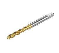 sourcing map Spiral Flute Thread Taps, 3/16-28 UNF 2B Screw Threading Tap, Titanium Coated 6542 High Speed Steel Machine Tapping Tools for Machinist Repair
