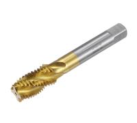 sourcing map Spiral Flute Thread Taps, 3/4-10 UNC 2B Screw Threading Tap, Titanium Coated 6542 High Speed Steel Machine Tapping Tools for Machinist Repair