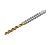 sourcing map Spiral Flute Thread Taps, 6-32 UNC 2B Screw Threading Tap, Titanium Coated 6542 High Speed Steel Machine Tapping Tools for Machinist Repair