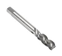 sourcing map Spiral Flute Thread Taps M10 x 1 H2 Metric Machine Threading Tap Bit, Uncoated Screw Tapping Repair Tool, M2 High-Speed Steel (HSS)