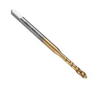 sourcing map Spiral Flute Thread Taps M3 x 0.5 H2 Metric Machine Threading Tap Bit, Titanium Nitride Coated Screw Tapping Repair Tool, M2 High-Speed Steel (HSS6542)