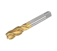 sourcing map Spiral Flute Threading Tap M16 x 2, Metric HSS (High Speed Steel) Titanium Plated Machine Thread Screw Tap 4 Flutes Tapping Tool H2 Tolerance