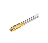 sourcing map Spiral Point Plug Threading Tap M10 x 1.5 Thread, Ground Threads H2 3 Flutes, High Speed Steel HSS 6542, Titanium Coated, Metric Screw Taps Tapping Bit for Thread Repair