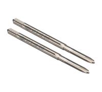 sourcing map Spiral Point Plug Threading Tap M2.5 x 0.45 Thread, Ground Threads H2, M35 High Speed Steel Cobalt, Heat Coloring, Metric Screw Taps Tapping Bit for Thread Repair, 2pcs