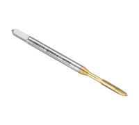 sourcing map Spiral Point Plug Threading Tap M2 x 0.4 Thread, Ground Threads H2, M35 High Speed Steel Cobalt, Titanium Nitride Coating, Metric Screw Taps Tapping Bit for Thread