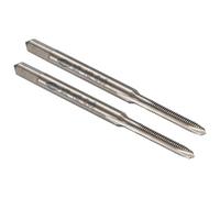 sourcing map Spiral Point Plug Threading Tap M2 x 0.4 Thread, Ground Threads H2, M35 High Speed Steel Cobalt, Heat Coloring, Metric Screw Taps Tapping Bit for Thread Repair, 2pcs