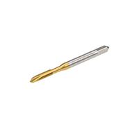 sourcing map Spiral Point Plug Threading Tap M3.5 x 0.6 Thread, Ground Threads H2 3 Flutes, High Speed Steel HSS 6542, Titanium Coated, Metric Screw Taps Tapping Bit for Thread Repair