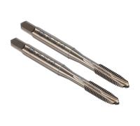 sourcing map Spiral Point Plug Threading Tap M5 x 0.8 Thread, Ground Threads H2, M35 High Speed Steel Cobalt, Heat Coloring, Metric Screw Taps Tapping Bit for Thread Repair, 2pcs